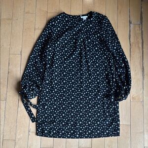 Black Floral Long Sleeve Dress